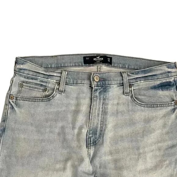 HOLLISTER Slim Straight Slim Classic Light Blue Denim Men Size W33 L30 #1015 - Picture 16 of 16